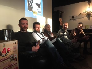 da sinistra, l'assessore alla cultura Gianluigi Maino, Corrado Alberti, Paolo Castali, Francesco Barilli e Guido Ostanel