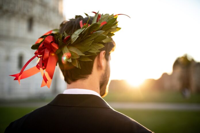 Graduate Boy with the Triumphal Laurel