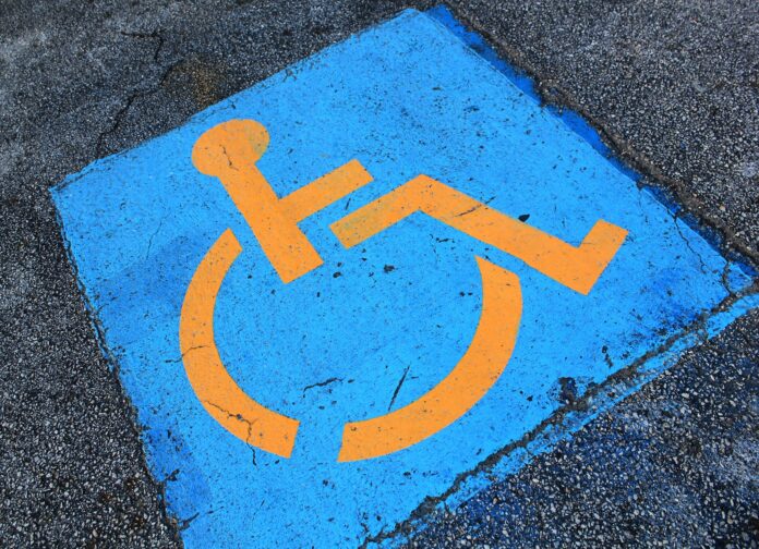 Disabled parking zone signage